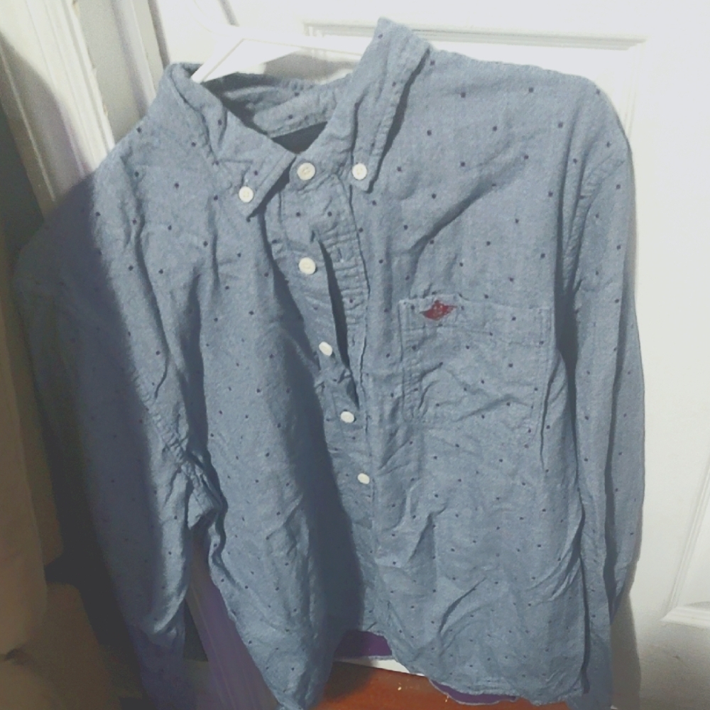 Dockers Blue Casual Button Down Shirt